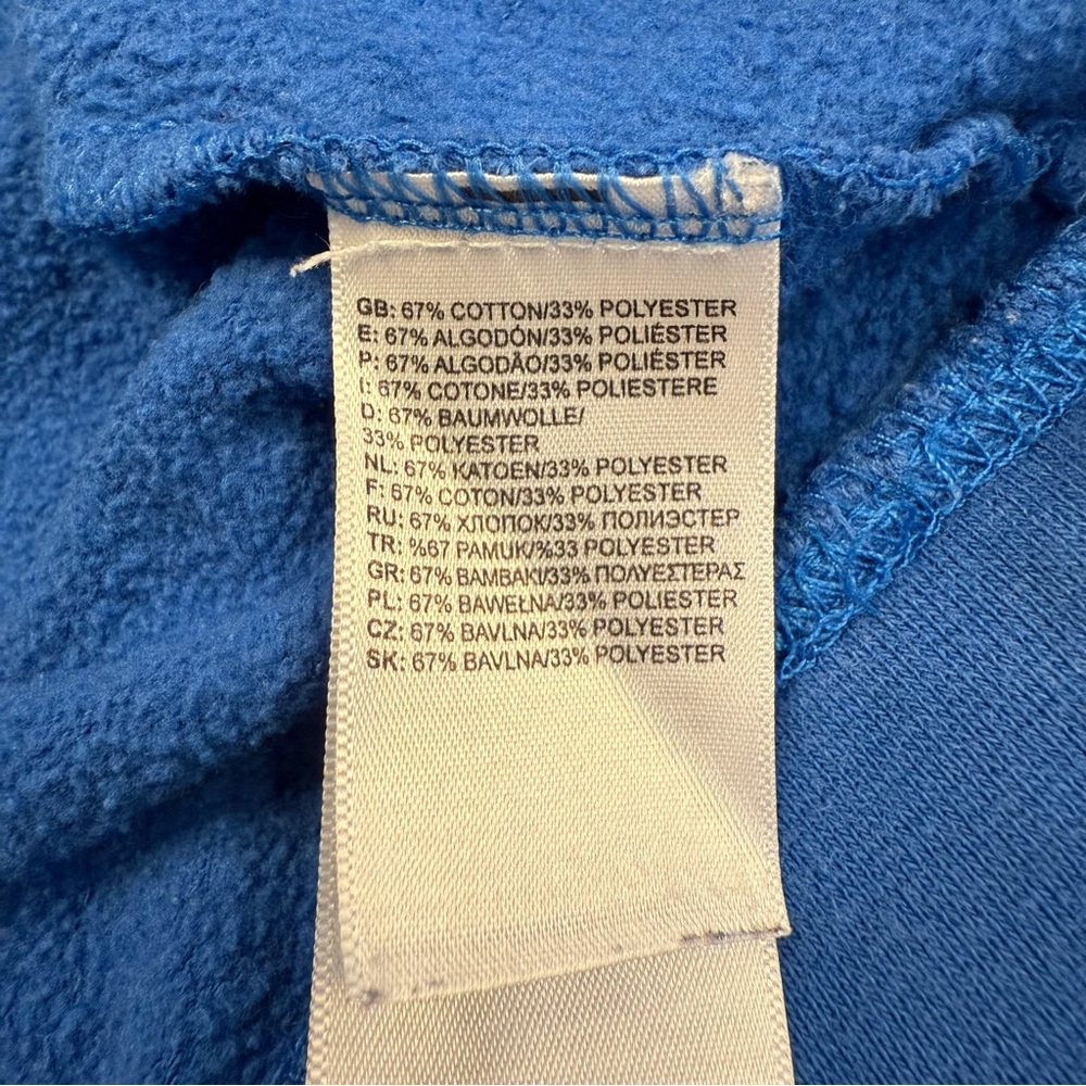 The North Face Blue Logo Hoodie Pullover Fleece Mens Medium - Picture 9 of 13